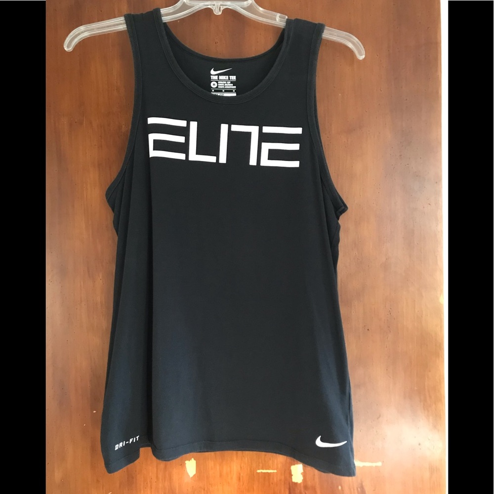 Nike men’s ELITE black tank top, medium